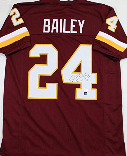 Champ Bailey Autographed Maroon Pro Style Jersey - Beckett W Auth 4