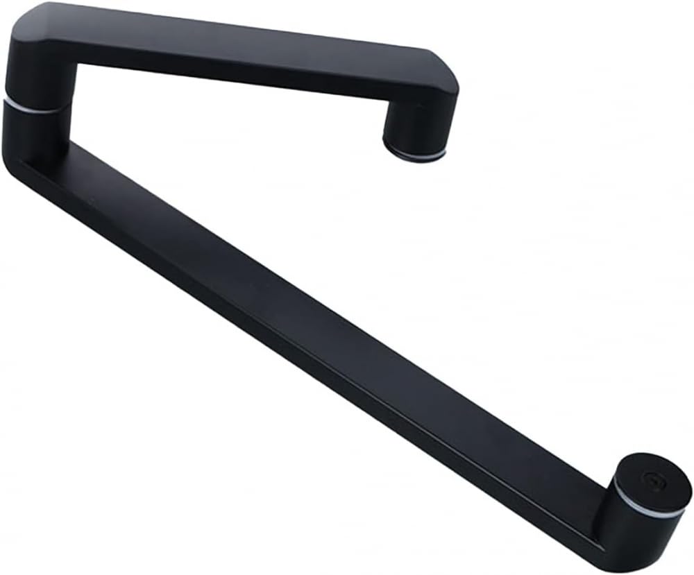 Poignée de porte de douche en acier inoxydable de haute qualité de finition noire