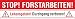 Produktbild PVC Werbebanner Banner Plane Stop Forstarbeiten Holzfällung Baumfällung mit Ösen, 2000 x 500 mm