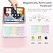 Keyboard Case for iPad Pro 13 inch (M5/M4) 2025/2024 with Mouse, 7 Colors Rainbow Backlit Magnetic Detachable Keyboard Cover with Pencil Holder,Sky Blue