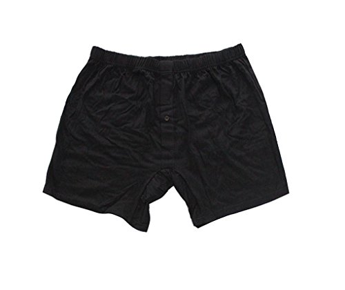 Maxfort 100 Boxershorts mit Knöpfen für Herren, Übergrößen, Schwarz , XXXXXL
