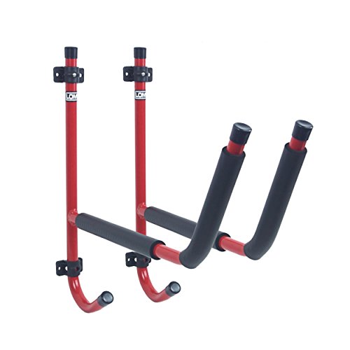 Lomo - Soporte de pared plegable para kayak, color rojo