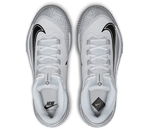 Nike Alpha Huarache Elite 4 Turf FD2743-100 White/Wolf Grey/Pure Platinum/Black Men's Baseball Shoes 11 US2