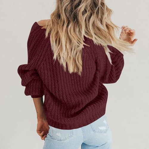 Cardigan Sweaters for Women Chunky Knit Draped V Neck Sweater Coat Long Sleeve Open Front Button Casual Cardigans4