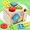 COOLJOY Juguetes Niños 2 3 4 años | Cubo de Actividades de Madera para Bebés | 8-IN-1 Educativo Juguetes Montessori 2 3 4 años | Stem Regalo para Niños Niñas #5