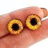 Hen Harrier Bird Chicken Glass Eyes Realistic Bird Animal Pair for Art Doll Parts, Sculpture, Prop, Mask, Fursuit, Jewelry Making Cabochons, Foul Taxidermy Supplies, and More (8mm) #1
