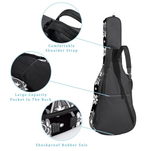 Housse imperméable en tissu Oxford pour guitare acoustique avec bandoulière et poches, motifs texturés élégants 109 x 42,9 x 11,9 cm, Multicolore., 42.9×16.9×4.7 in, Sac de transport tendance pour - Les Beatles, Paul McCartney, John Lennon, RIngo Starr, George Harrison Housse imperméable en tissu Oxford pour guitare acoustique avec bandoulière et poches, motifs texturés élégants 109 x 42,9 x 11,9 cm, Multicolore., 42.9x16.9x4.7 in, Sac de transport tendance pour – Image 4