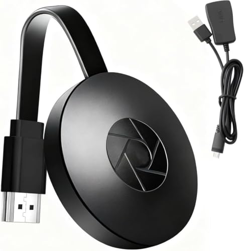 Adaptador HDMI Inalámbrico HD 1080p, Receptor Wi-Fi para Transmisión de Video, Compatible con Android, iOS, macOS y Windows, AirPlay, Chromecast para Smart TVs, Wi-Fi de 2.4 GHz