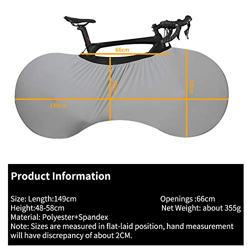 WESTGIRL Bicycle Wheel Cover, Anti-dust Indoor Bike Storage Bag, Washable Elastic Bicycle Scratch-Proof Protective Gear Tire Package for MTB Road Bike, Keeps Floors and Walls Dirt-Free