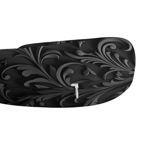 Almohada cervical de viaje negra cómoda y portátil miniatura 4