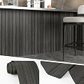 Wallercity 3D Wood Black/Grey Wall Panels Wood Slat Acoustic Panel for Walls & Ceiling Peel and Stick Textured Sound Absorbing Panel for Bedroom Living Room Vinyl Waterproof Fence Paneling 11.7x197 IN