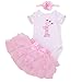 Produktbild BabyPreg Baby Mädchen 1. Geburtstag Tutu mit Stirnband Set (XL / 12-18 Monate, Rosa)