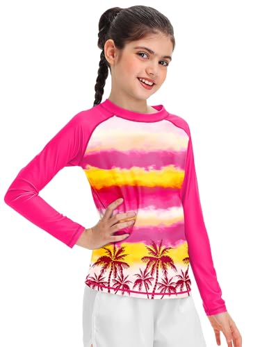 Image of Remimi Unisex Kids Rash Guard Long Sleeve SPF 50+ Tie Dye Sun Shirt 3-12 Years