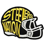 Siam Accs Rugby Fans Steelers Nation Helmet Patch Embroidery American Football Fan Favorite Team Iron On Sew On for Clothing Backpacks Jeans Motorcycle Sew On Custom Jackets Hats Tactical Bags