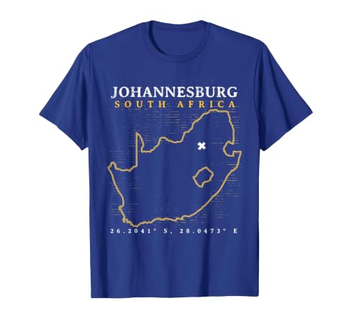 South Africa Johannesburg T-Shirt, Men, Royal Blue, Small
