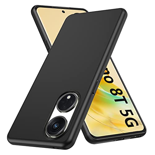 Anoowkoa TPU Case OPPO Reno 8T 5G Case [Matte Black] [Never Yellow] Ultra Thin Protective Hard Back Cover Soft Flexible Bumper Hybrid Silicone Case[Shock Absorption]