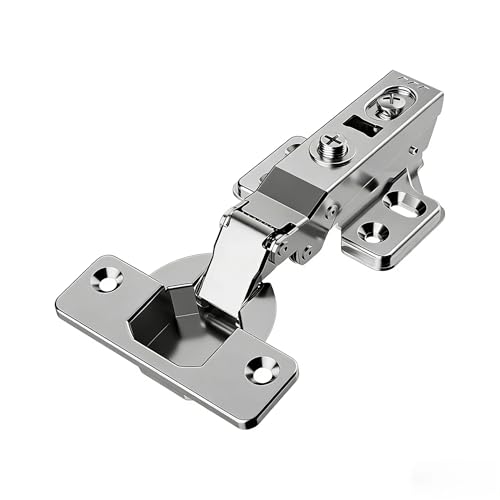 STIANC 2 Pcs Full Overlay Frameless Soft Close Cabinet Hinges 105 3-Way
