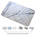 Produktbild MB Diatomit Badematte, Badezimmermatte Duschvorleger 60 * 39 * 0.9CM, Badteppich, rutschfest, schnell trocknend und antibakteriell aus Kieselgur, ALS Duschvorlage/Badezimmermatte (Hellgrau)