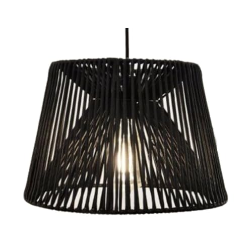 Pendentif cordon soie noir 300mm E27 40W Manille pour luminaire