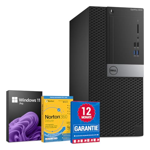 Dell OptiPlex 3040 PC Computer Intel Core i3-6100@ 3,7 GHz 8 GB 256 GB SSD mit Windows 11 Pro & GRATIS Bluetooth, WLAN & Antiviren-Software inkl. 12 Monate Garantie (Generalüberholt)