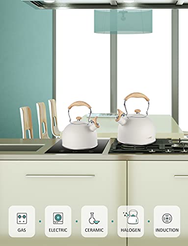 image for Tea Kettle, BELANKO 85 OZ / 2.5 Liter Whistling Tea Kettle Pots for St