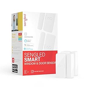 Sengled Smart Window & Door Sensor, Hub Required, Compatible with Alexa, Google Assistant and SmartThings, Echo 4th, Echo Show 10, Echo Plus, 2 Count (Pack of 1)