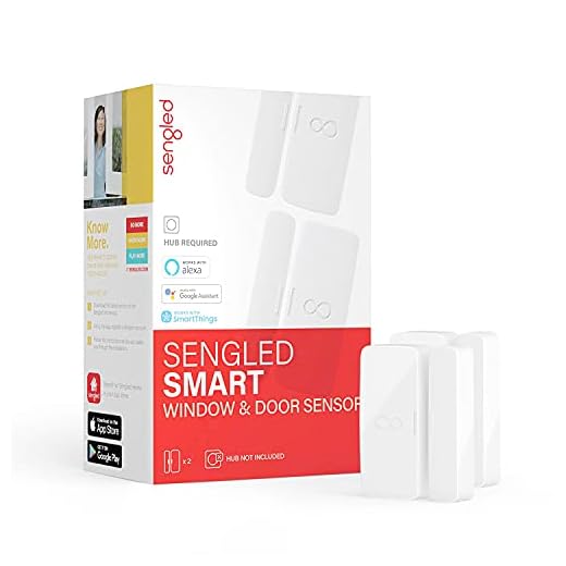 Sengled Smart Window & Door Sensor, Hub Required, Compatible with Alexa, Google Assistant and SmartThings, Echo 4th, Echo Show 10, Echo Plus, 2 Count (Pack of 1)