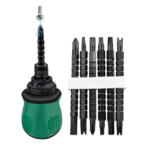 Cacciavite a cricchetto, cacciavite a cricchetto - Kit a cricchetto a doppia testa 13x - Strumento di riparazione staccabile reversibile regolabile portatile per occhiali