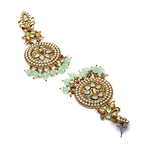 Gold-Plated Kundan Contemporary Jhumka Earrings