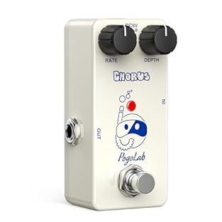 Chorus Effect:The POGOLAB chorus pedal adds a smooth, moving layer to your tone by slightly delaying and modulating your sound. This creates a wide, rich chorus effect,like two guitars playing as one. Chorus Tone:Independent Rate and Depth knobs let ...