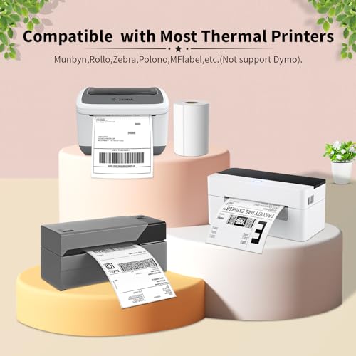 FungLam 4”x6” Direct Thermal Shipping Labels, Perforated Postage Thermal Label Paper, 250 Labels/Roll, Compatible with JADENS, iDPRT,MUNBYN and Rollo Printers image 3