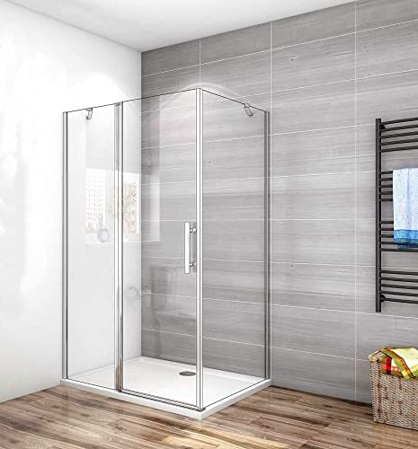 Acezanble Duschkabine 120x90cm Duschwand Duschtür 6mm NANO Glas Höhe 195cm