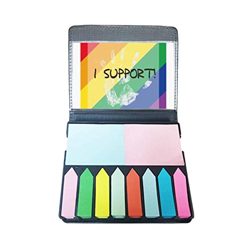 Marque-page autocollant LGBT arc-en-ciel I Support en boîte