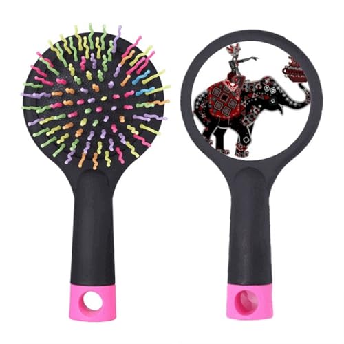 Brosse à cheveux démêlante à coussin d'air imprimé totem éléphant
