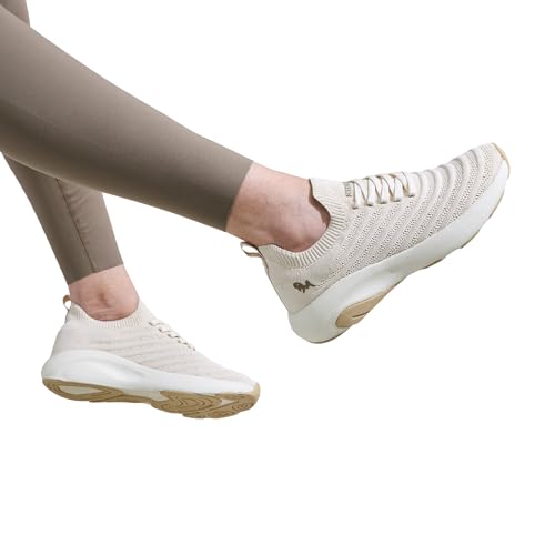 Image of Neeman's Begin Walk Glide Women's Walking Sneakers with CushyWalk Cushioning | Stretch Knit Breathable Upper, CloudSurge Foam Insole, Anti-Skid EVA Rubber Sole, Lace-Up Comfort Shoes