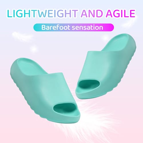 Image of Cloud Slides for Kids,Boys Girls Shower Slippers Bathroom Pool Sandals,Toddler Home House Open Toe Comfy Thick Sole Slippers,Summer Non-Slip Beach Shoes