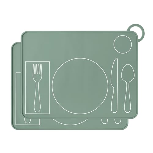 Kids Silicone Montessori Placemat for Toddlers | Children Plate Mat