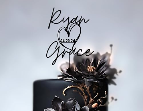 Wedding Cake Toppers Personalized, Name Cake Toppers Bride and Groom, Custom Mr and Mrs Cake Topper, Anniversary & Engagement Cake Topper Made from Premium Baltic Birch in the USA