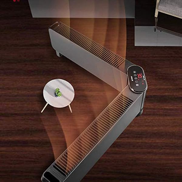 Riscaldatore Battiscopa elettrico Convettore Riscaldatore App per telefono cellulare Manipolazione Termostato Timer digitale Per casa/giardino d'inverno