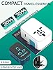 Universal Travel Adapter Worldwide, TECSIX European Travel Plug Adapter with 2 USB C, 2 USB A and Multi AC Outlets, International Power Converter for EU US UK AUS 200+ Countries Type A C G I #4