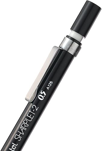 Miniatura 4 de Pentel Sharplet-2 - Lápiz automático, tamaño de plomo de 0.020 in, barril negro, caja de 12 (A125A)