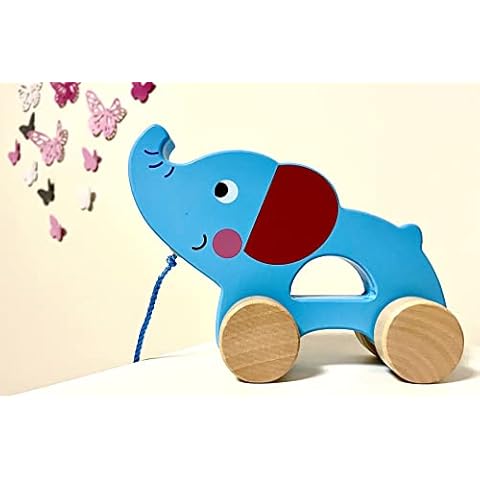 RB&G Juguete para arrastrar elefante de madera Cover