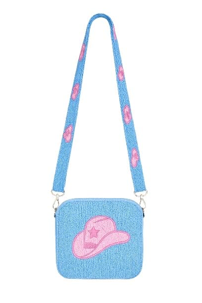 Handmade Beaded Crossbody Purse Handbag - Premium Shoulder Bag Preppy, College & Sorority Girls - Game Day Bag - Seed Bead Box Purses for Women - Tommy Bag