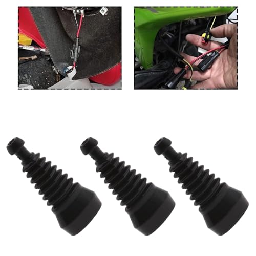 Laroal 3-Loch-Gewindeschutzabdeckung Staubdichte Gewindeschutzabdeckung aus Silikon Wasser- und staubdichte Schutzabdeckung für Autostecker (10 Stück)