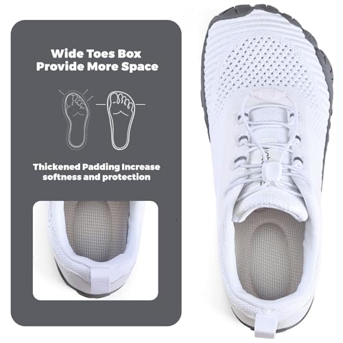 Image of WateLves Barefoot Water Shoes Men Women Wide Toe Box Minimalist Gym Sneakers Zero Drop Walking Shoes for Training Yoga Beach Hiking