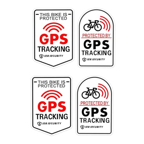 4pcs Waterproof Bike GPS Security Stickers