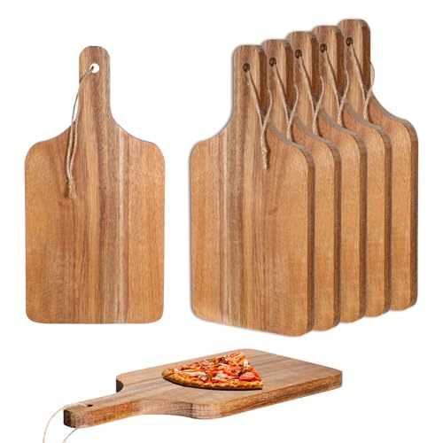 6 Tablas de Cortar de Madera Acacia con Mango miniatura 1