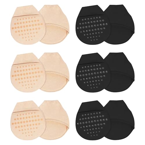 Image of 3Pairs Women's Toe Topper Liner Socks with Cushion,Toe Cover Half Socks,No Show Liner Half Socks For Heels Flat Shoes