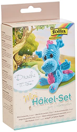 folia 23911 - Mini Häkelset Drache, Komplettset zur Erstellung von einem...