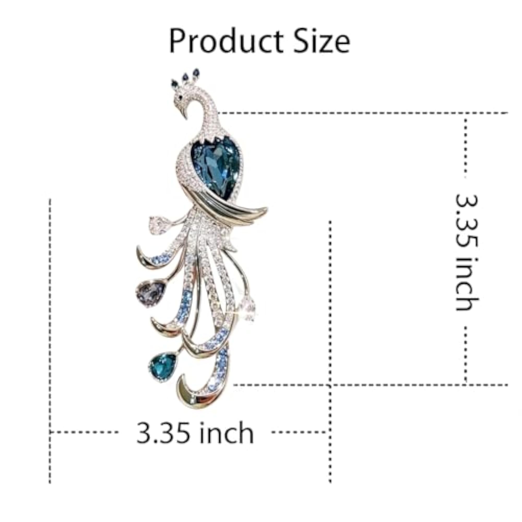 Vintage CZ Crystal Brooch Pin, Elegant Insect Design